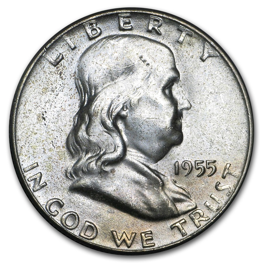 1948-1963 Franklin Half Dollar Set Avg Circ (Whitman Folder)