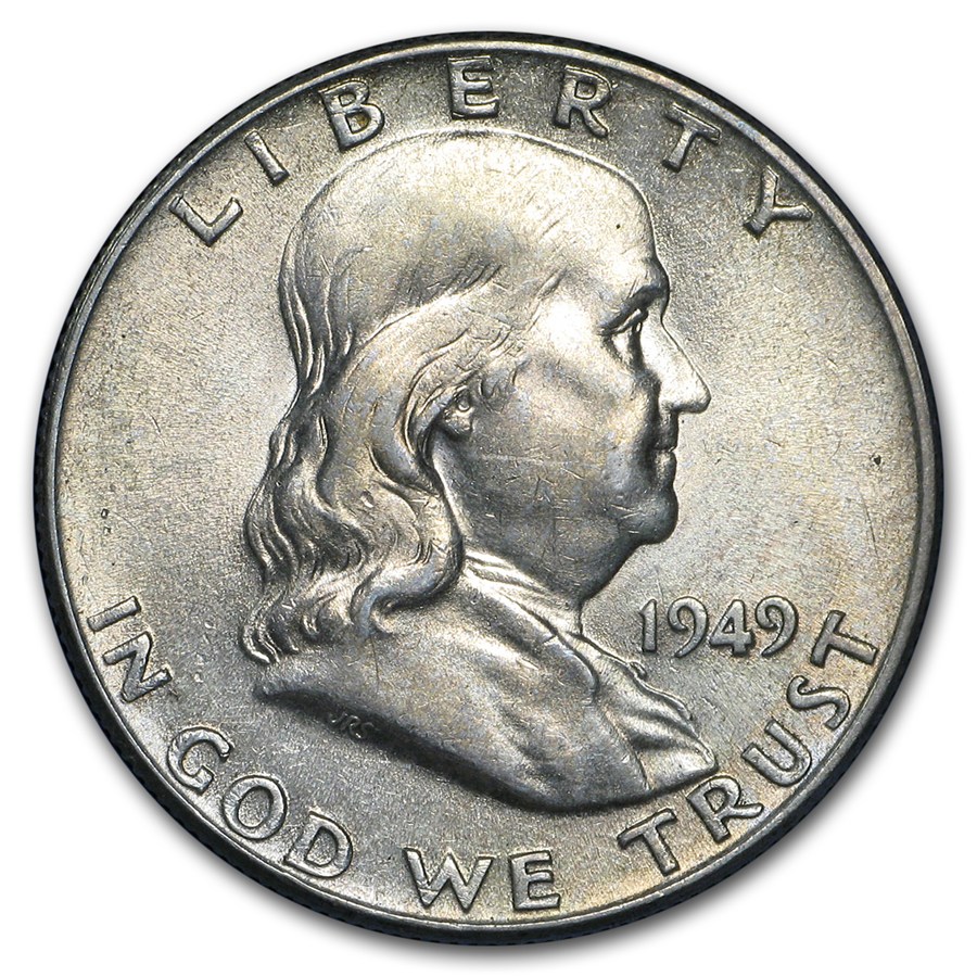 1948-1963 Franklin Half Dollar Set Avg Circ (Whitman Folder)