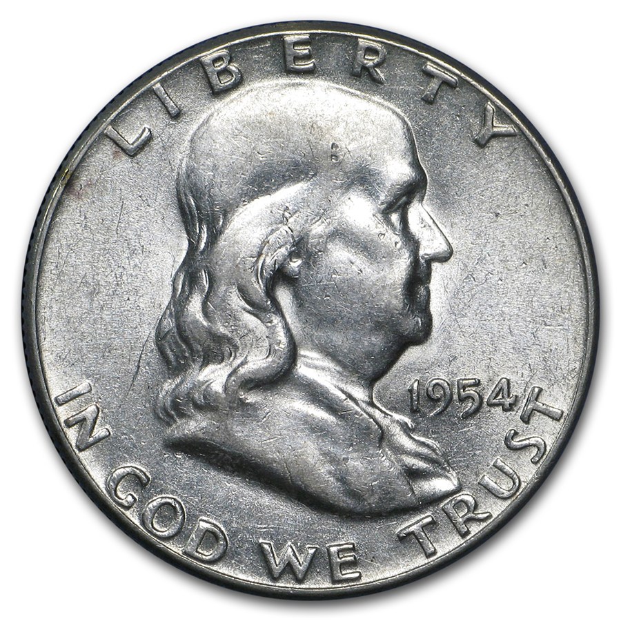 1948-1963 Franklin Half Dollar Set Avg Circ (Whitman Folder)