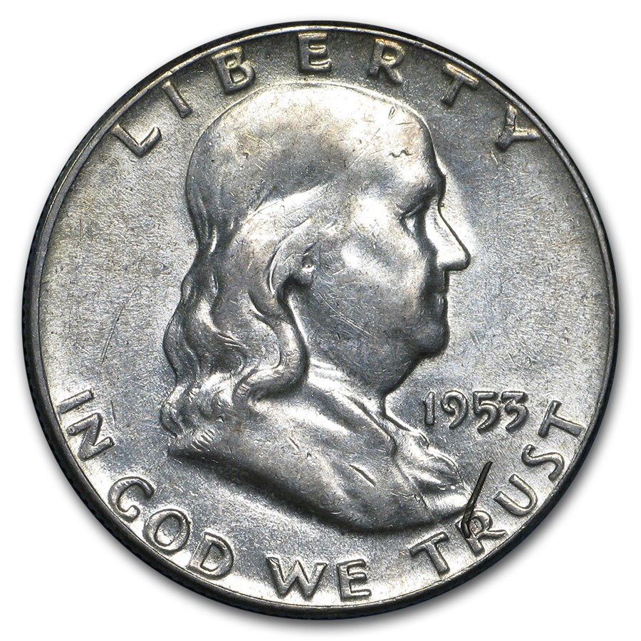 1948-1963 Franklin Half Dollar Set Avg Circ (Whitman Folder)