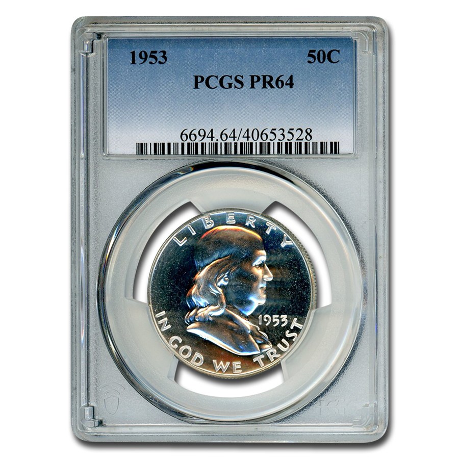 1953 Franklin Half Dollar PR-64 PCGS 1953 Franklin Half Dollar PR-64 PCGS