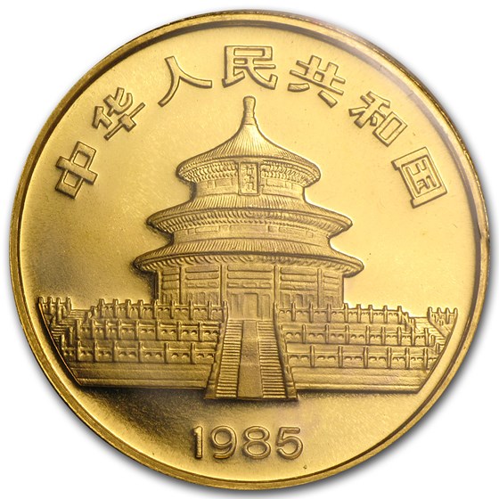1985 China 1 oz Gold Panda BU (Sealed)