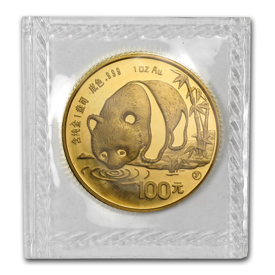 1987-Y China 1 oz Gold Panda BU (Sealed)