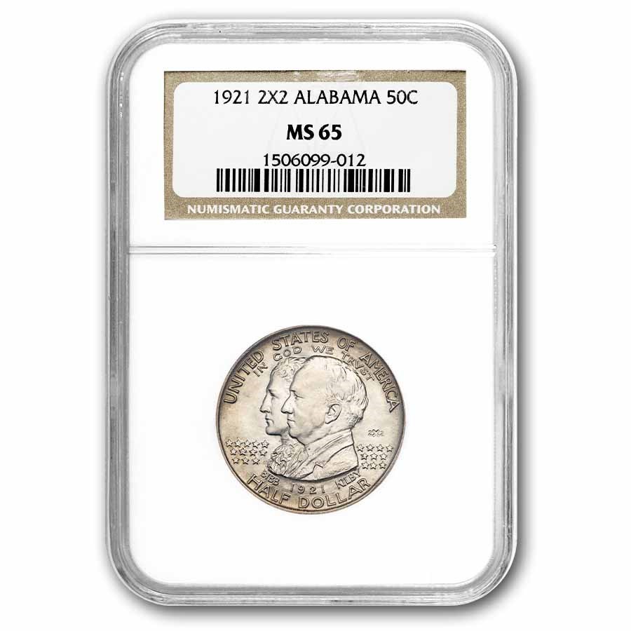 1921 2X2 Alabama Centennial Half Dollar Commem MS-65 NGC