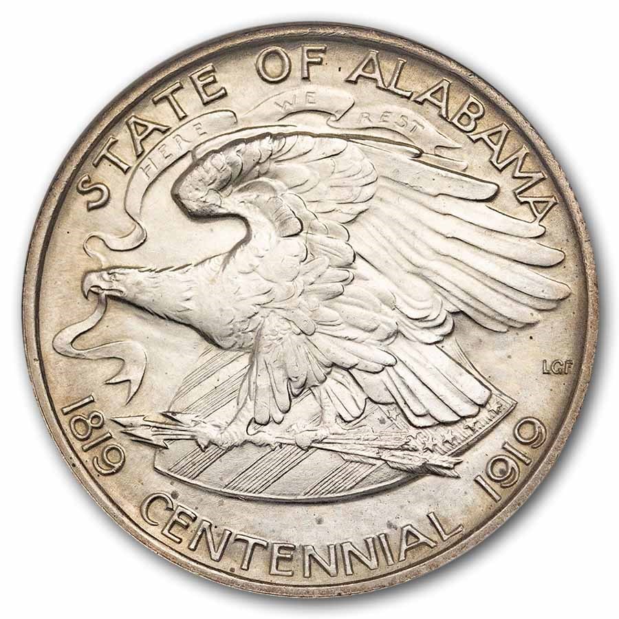 1921 2X2 Alabama Centennial Half Dollar Commem MS-65 NGC