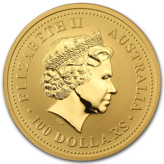 2002 Australia 1 oz Gold Lunar Horse BU (Series I)