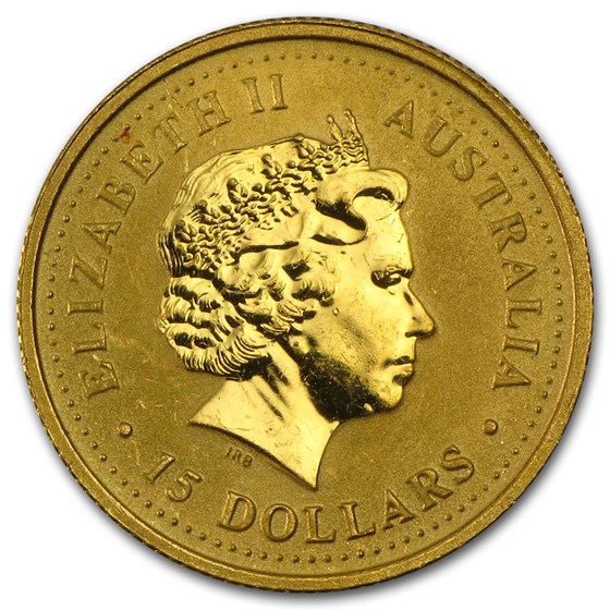 2001 Australia 1/10 oz Gold Lunar Snake BU (Series I)
