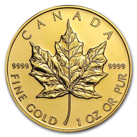 Canada 1 oz Gold Maple Leaf .9999 Fine BU (Random Year) Canada 1 oz Gold Maple Leaf .9999 Fine BU (Random Year)