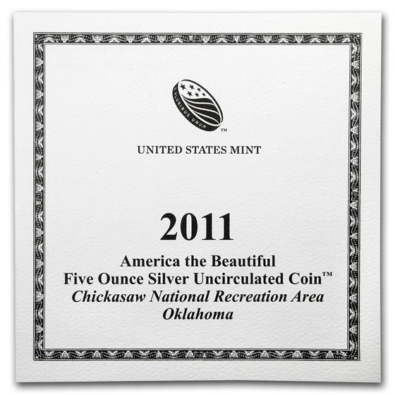 OGP Box &amp; COA - 2011 U.S. Mint 5 oz Silver ATB Coin (Chickasaw)