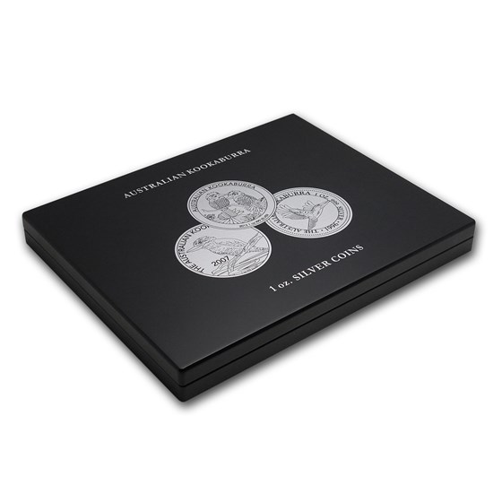 1 oz Australian Silver Kookaburra 20-Piece Black Presentation Box