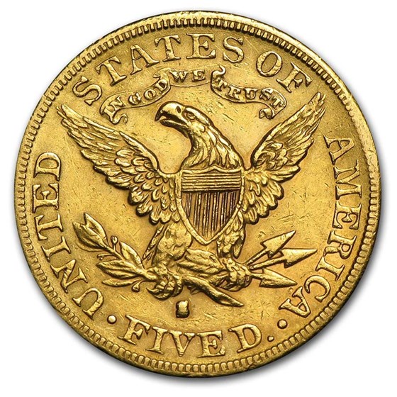 $5 Liberty Gold Half Eagle (Cleaned)