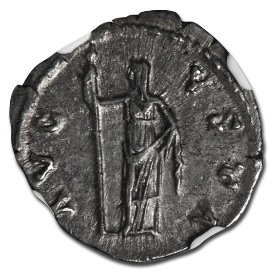 Roman Silver Denarius Faustina Jr. (147-175/6 AD) Ch XF NGC