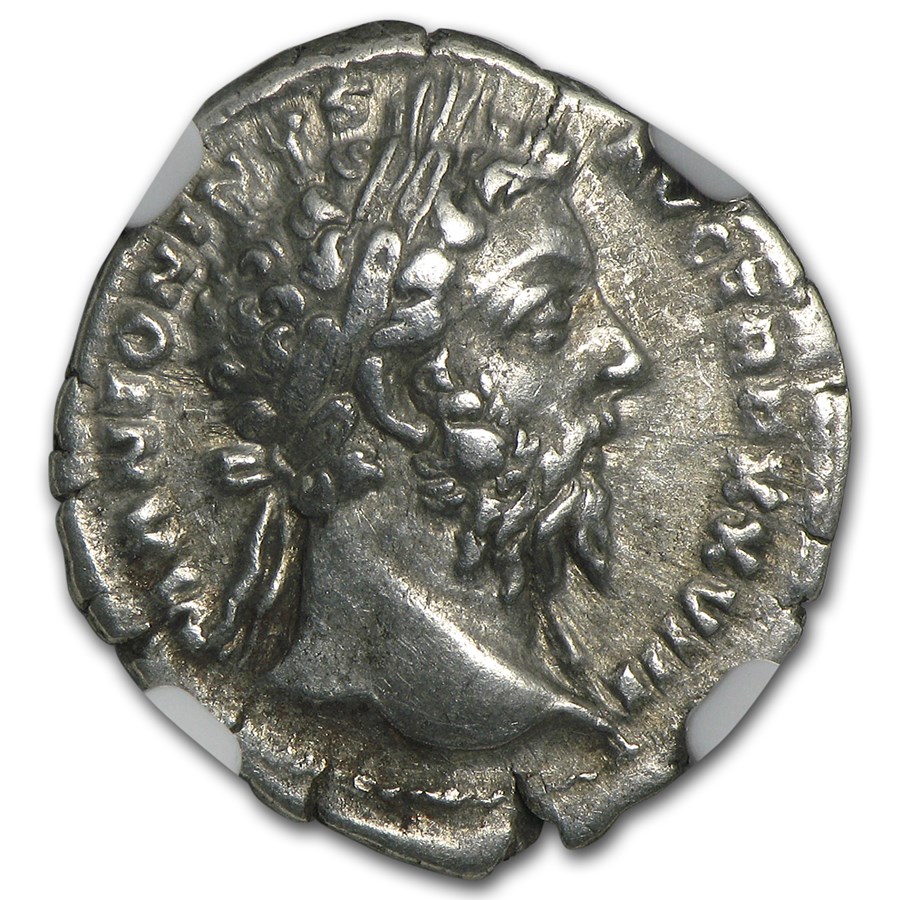 Roman AR Denarius Marcus Aurelius (161-180 AD) XF NGC (Random)