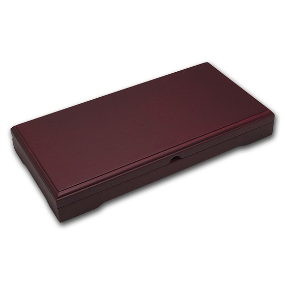 10 coin Mahogany Finish Presentation Box (Small Gold Coins)