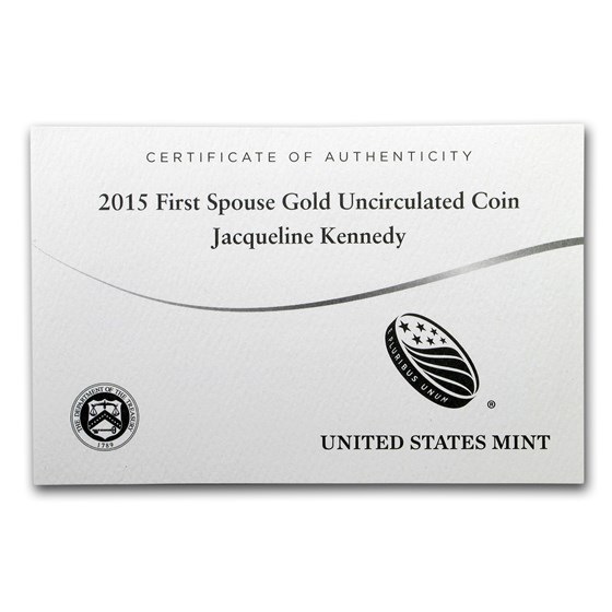 2015-W 1/2 oz Gold Jacqueline Kennedy BU (w/Box &amp; COA)