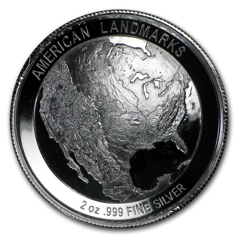 2 oz Silver UHR Round - American Landmark Series: Grand Canyon