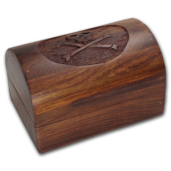 Pirate Themed Wooden Treasure Chest