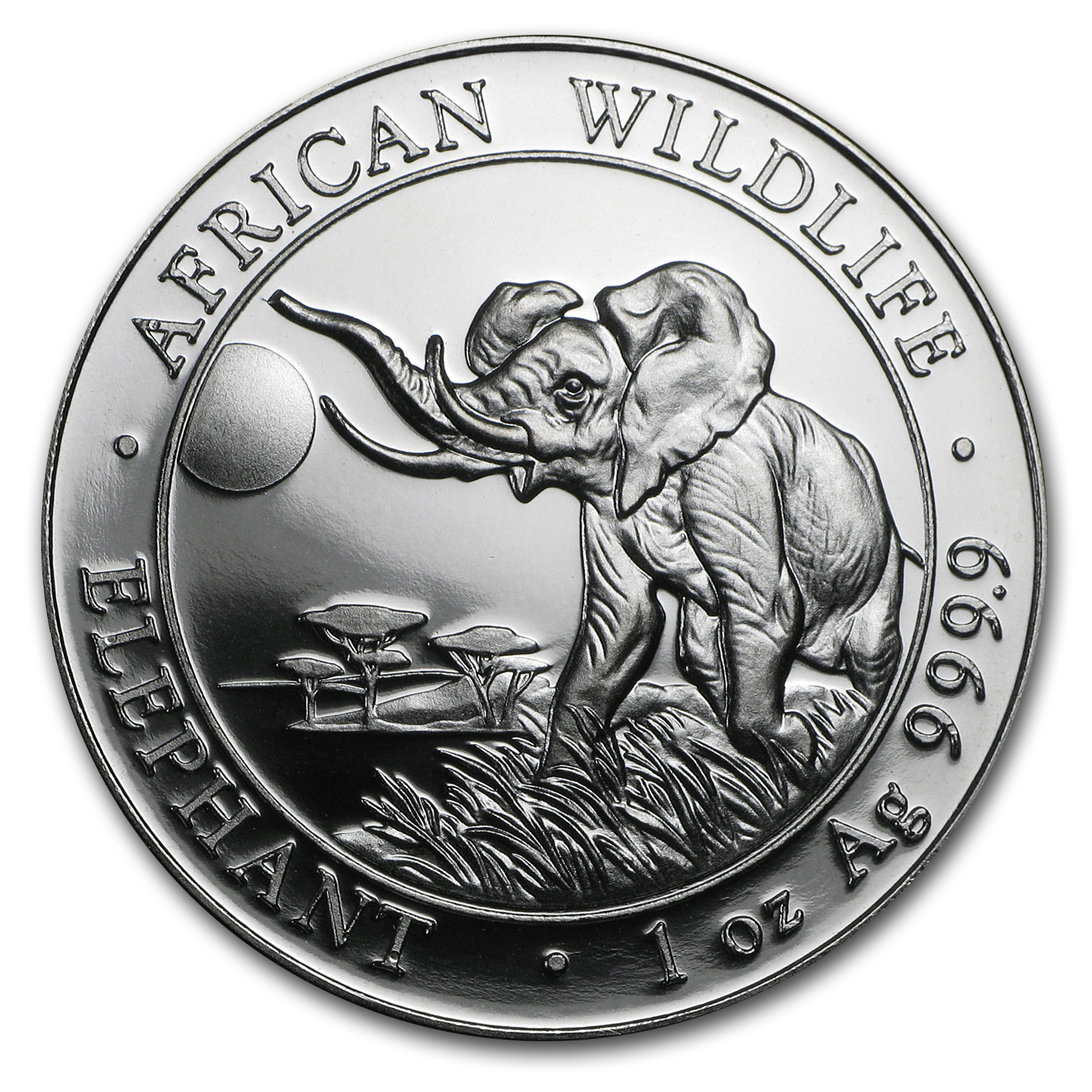 2016 Somalia 1 oz Silver Elephant BU