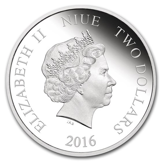 2016 Niue 1 oz Silver $2 Star Wars Darth Vader (w/Box &amp; COA)