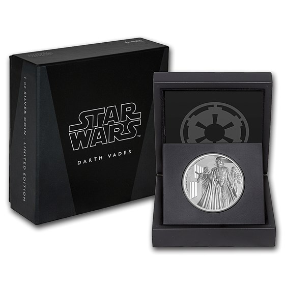 2016 Niue 1 oz Silver $2 Star Wars Darth Vader (w/Box &amp; COA)