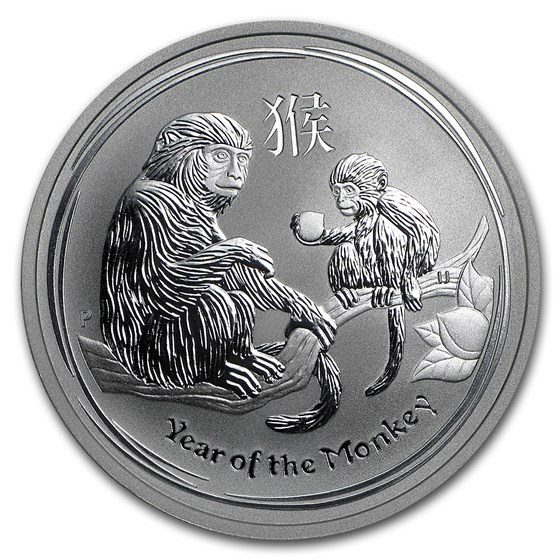 2016 Australia 1/2 oz Silver Year of the Monkey BU (Series II)