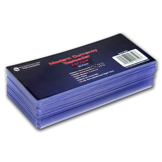 Modern Currency Toploaders - 2-7/8" x 6-9/16"