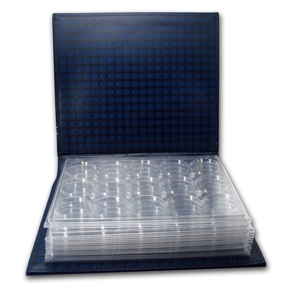 Grande 3-Ring Binder for Coins in Capsules - Holds 90 Coins