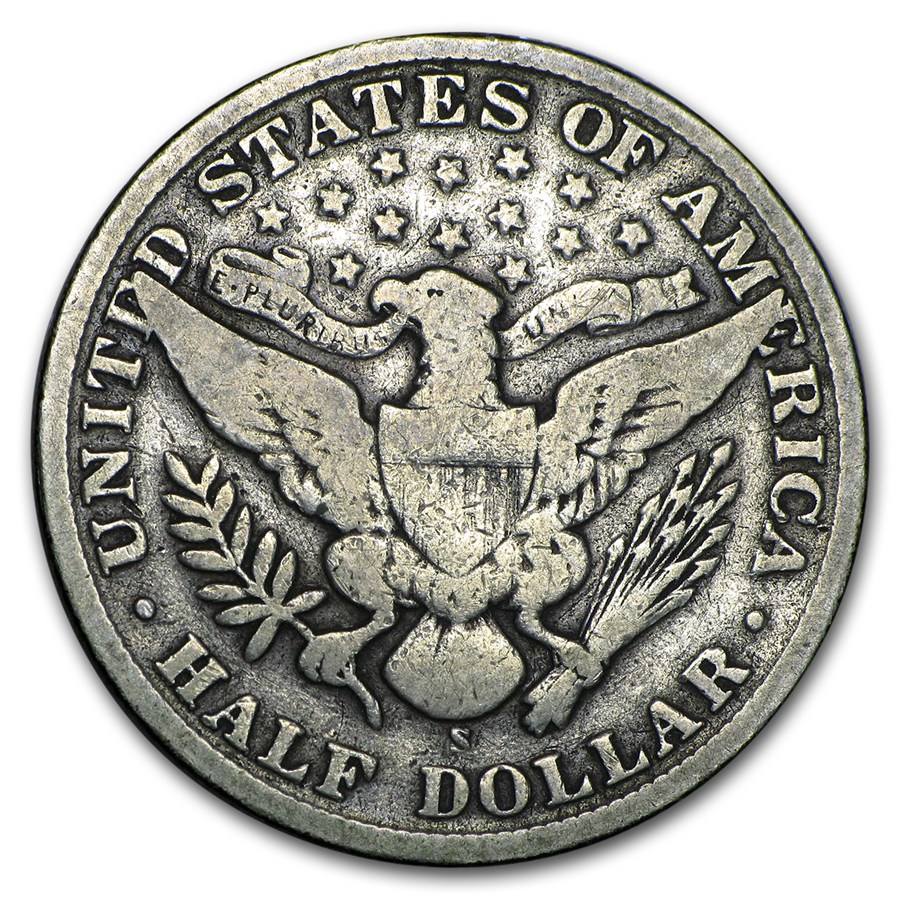 1909-S Barber Half Dollar VG