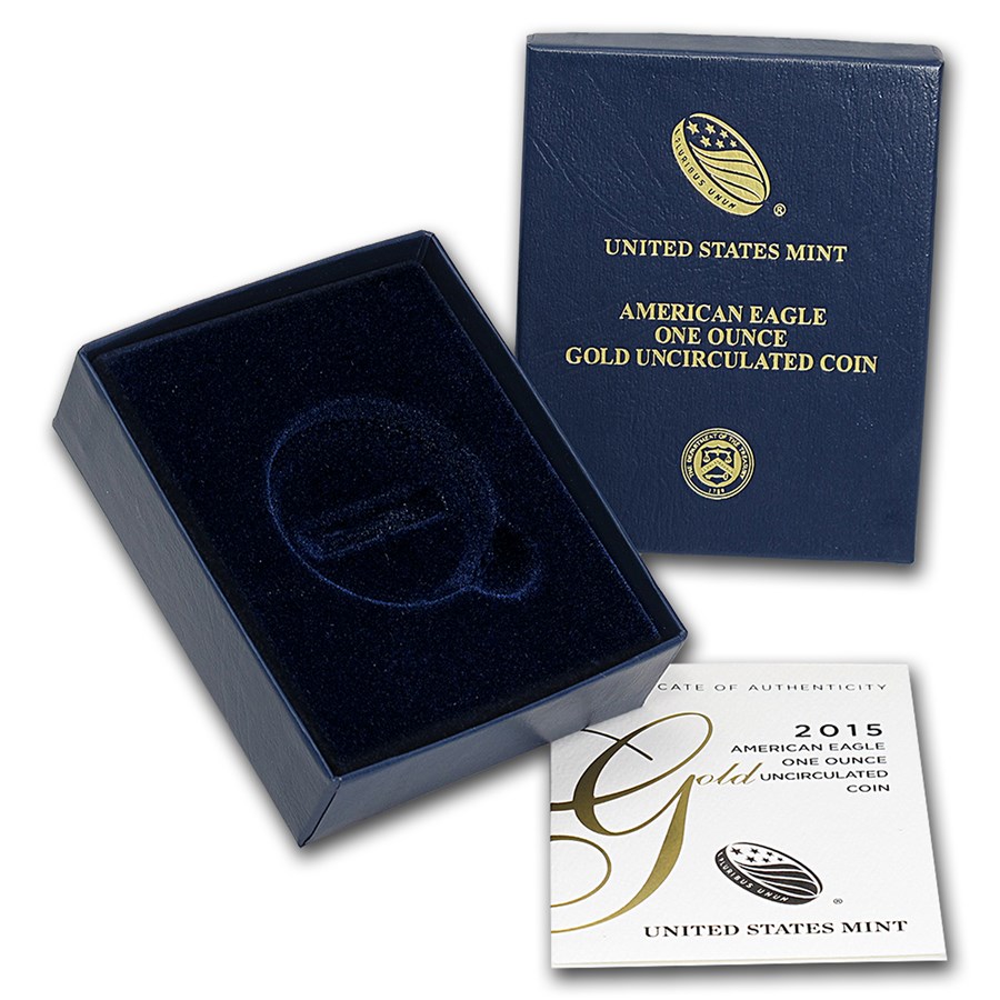 OGP Box & COA - 2015-W 1 oz Burnished Gold Eagle
