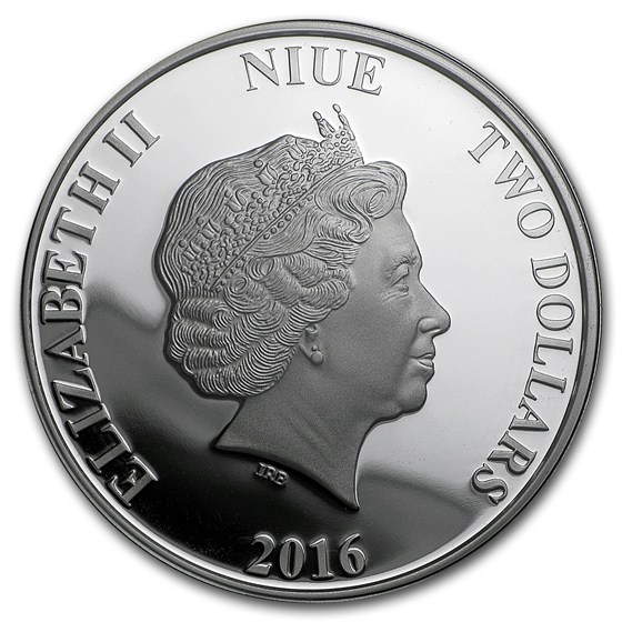 2016 Niue 1 oz Silver $2 Star Wars Kylo Ren (w/Box &amp; COA)