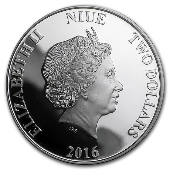 2016 Niue 1 oz Silver $2 Star Wars Rey (w/Box &amp; COA)