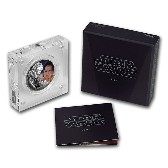 2016 Niue 1 oz Silver $2 Star Wars Rey (w/Box &amp; COA)