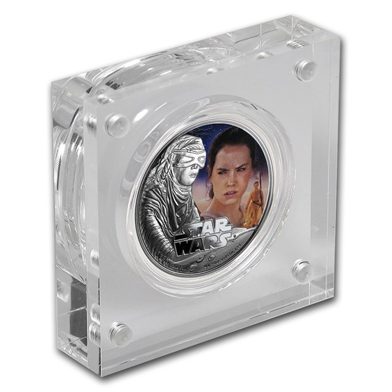 2016 Niue 1 oz Silver $2 Star Wars Rey (w/Box &amp; COA)