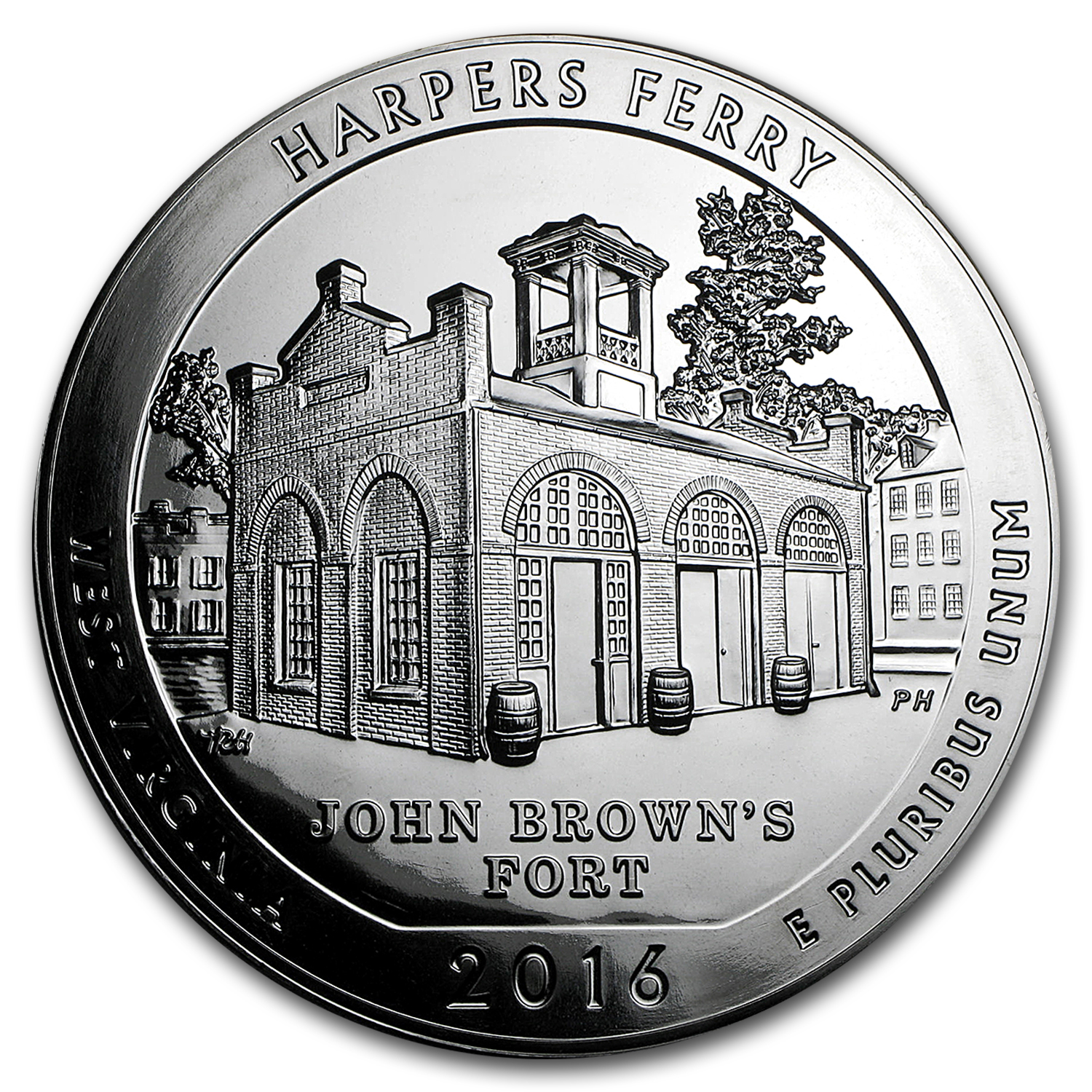 2016 5 oz Silver ATB Harpers Ferry National Historical Park, WV