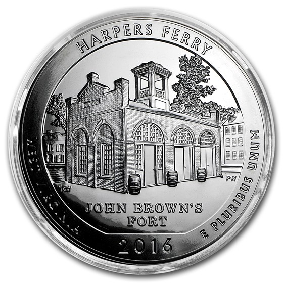 2016 5 oz Silver ATB Harpers Ferry National Historical Park, WV