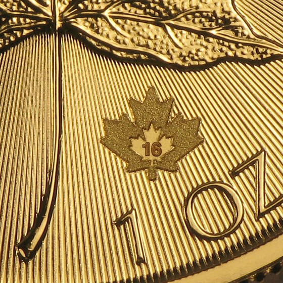 2016 Canada 1 oz Gold Maple Leaf BU