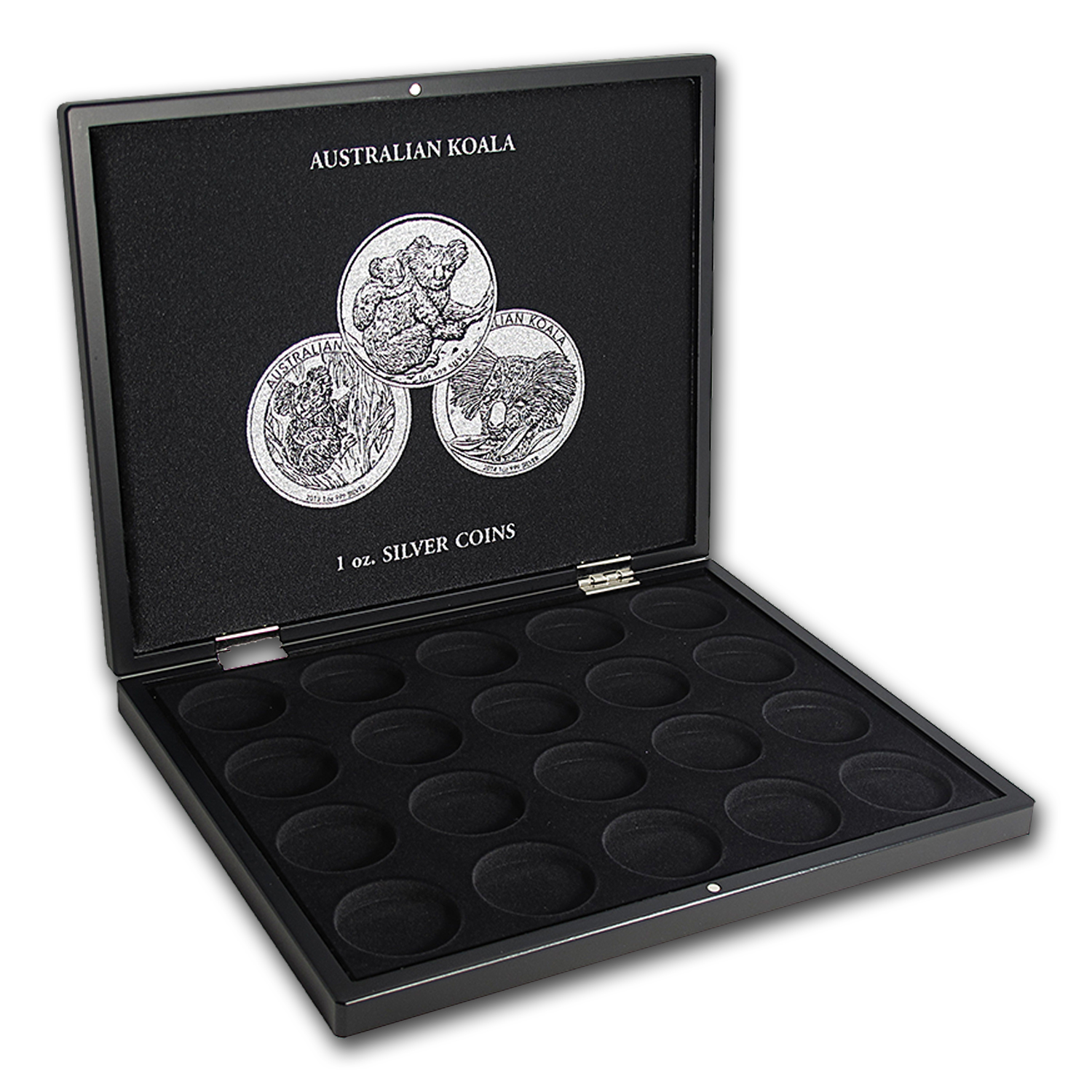 1 oz Australian Silver Koala 20-Piece Black Presentation Box