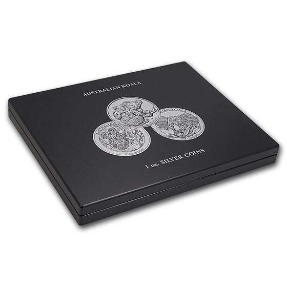 1 oz Australian Silver Koala 20-Piece Black Presentation Box
