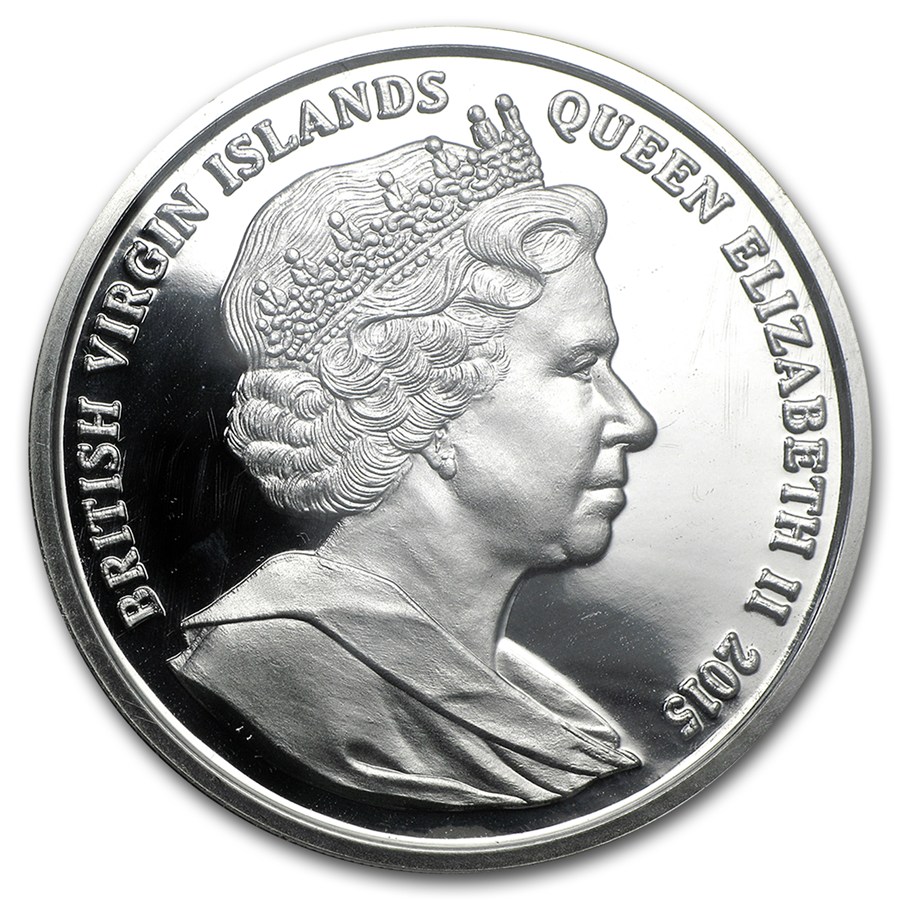 2015 British Virgin Islands .84 oz Silver $10 65th Ann of Peanuts