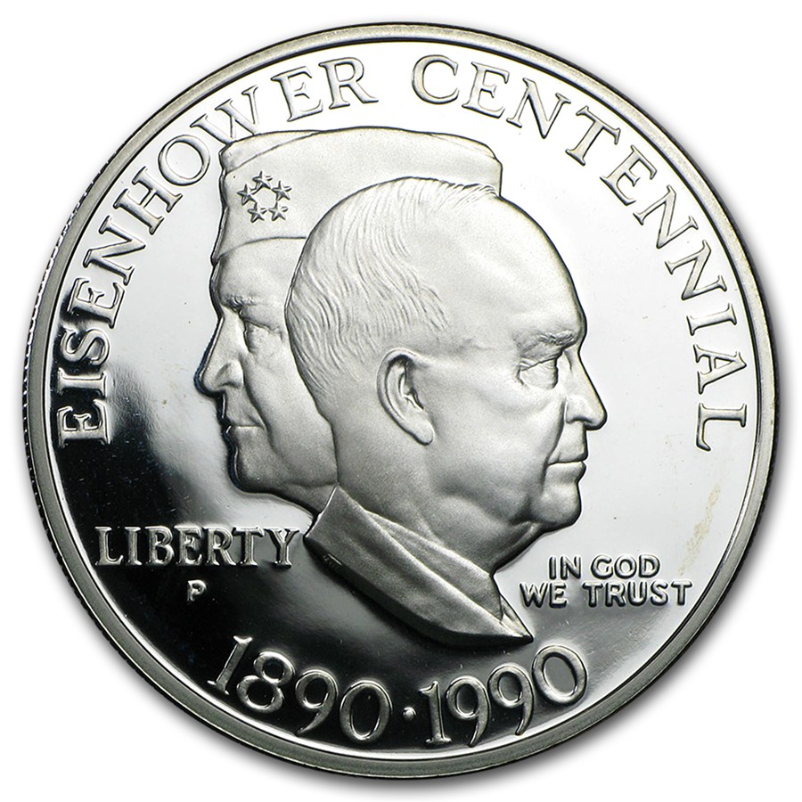 1990-P Eisenhower Centennial $1 Silver Commem Prf (Capsule Only) 1990-P Eisenhower Centennial $1 Silver Commem Prf (Capsule Only)