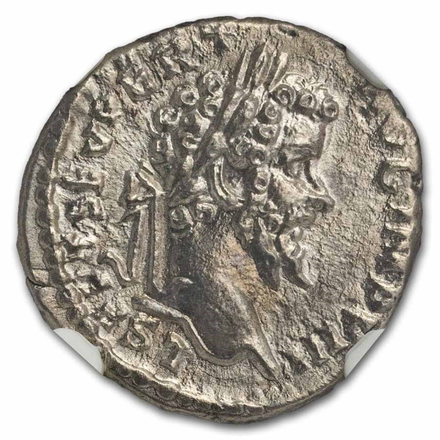 Roman Silver Denarius Septimius Severus MS NGC (193-211 AD)