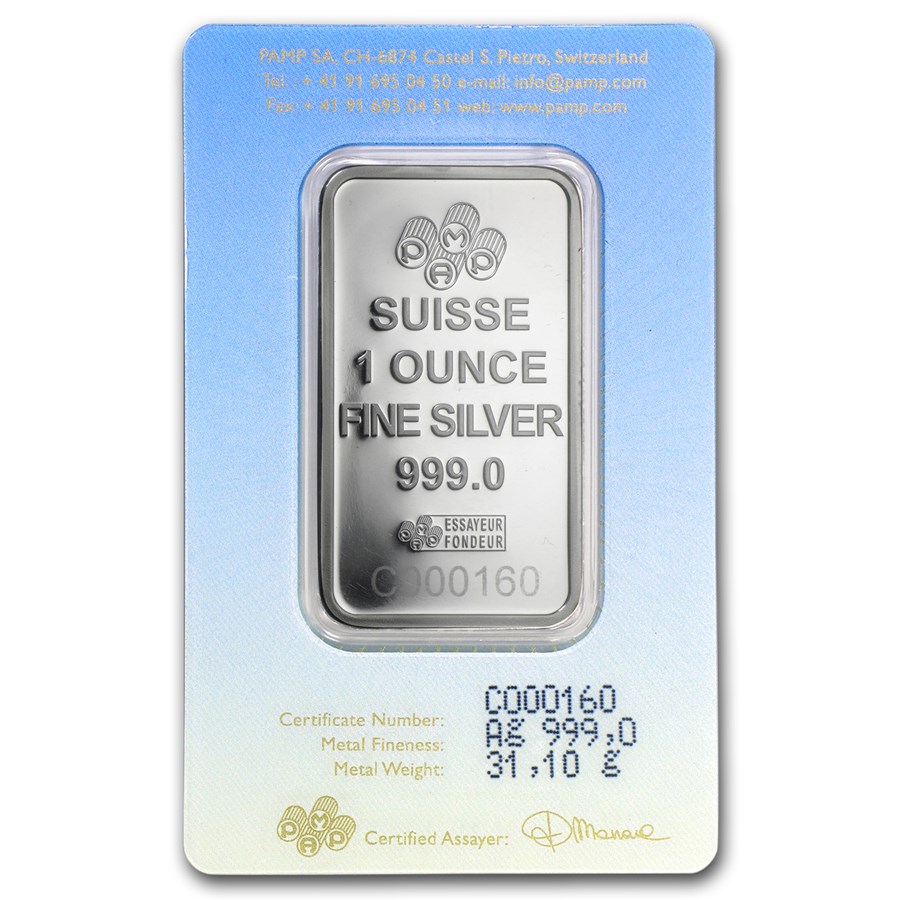 1 oz Silver Bar - PAMP Suisse Religious Series (Am Yisrael Chai!)
