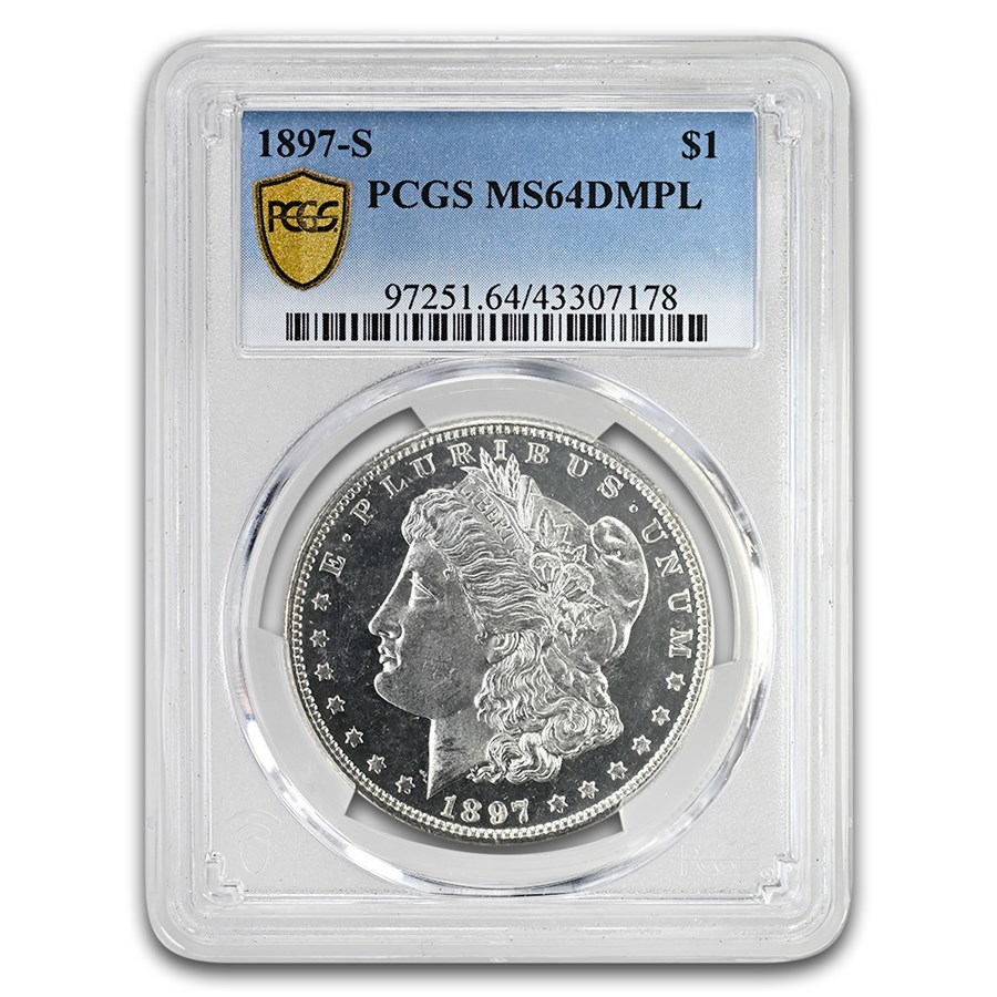 1897-S Morgan Dollar MS-64 DMPL PCGS