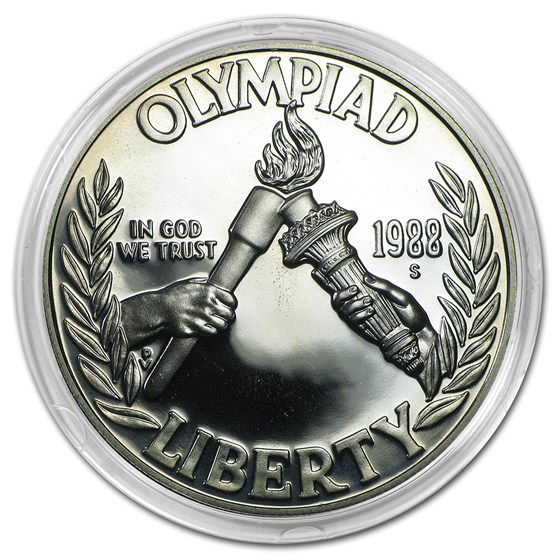 1988-S Olympic $1 Silver Commem Proof (Capsule Only)