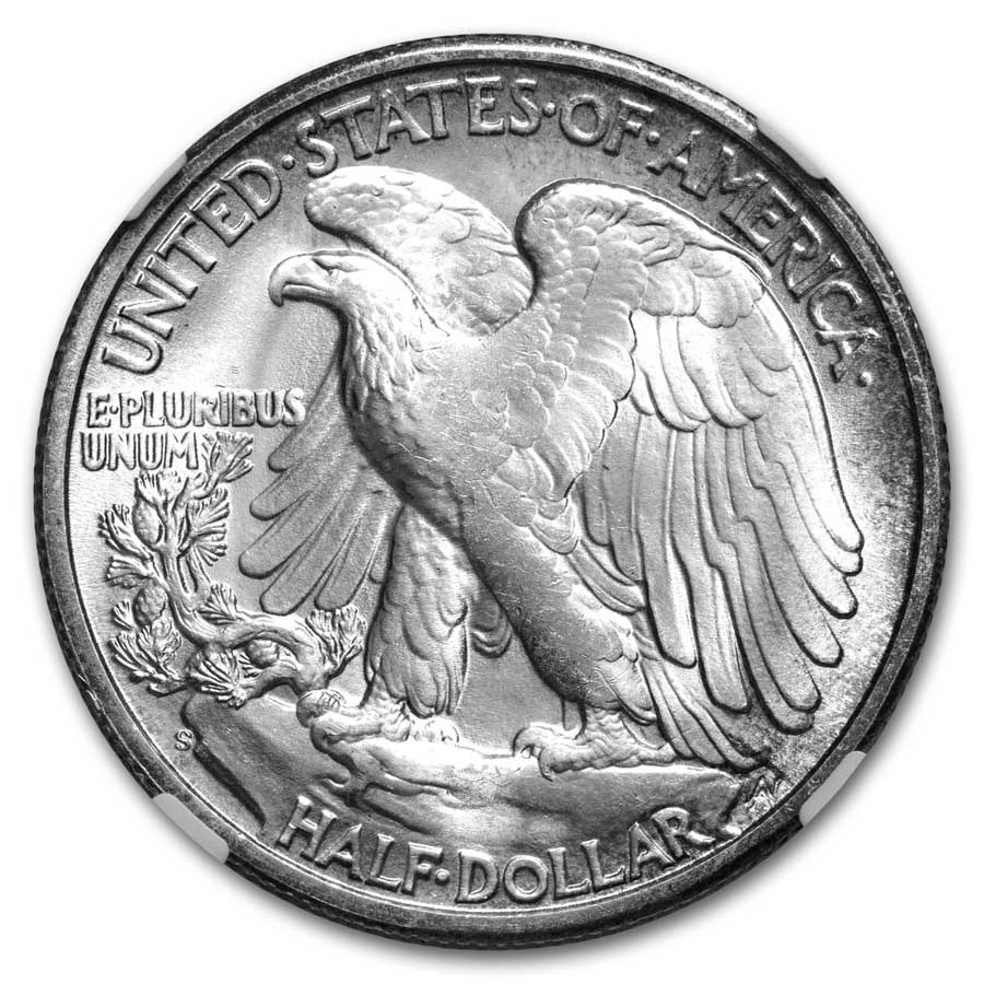 1945-S Walking Liberty Half Dollar MS-64 NGC