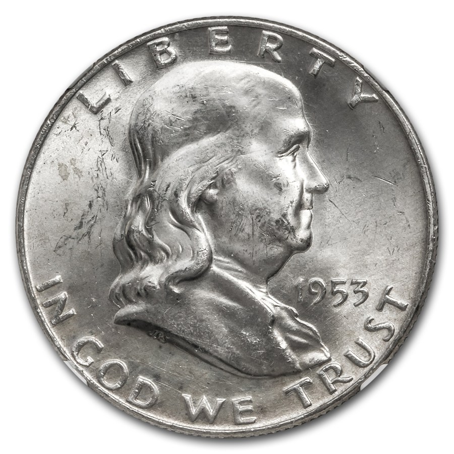 1953-D Franklin Half Dollar MS-64 NGC (FBL)