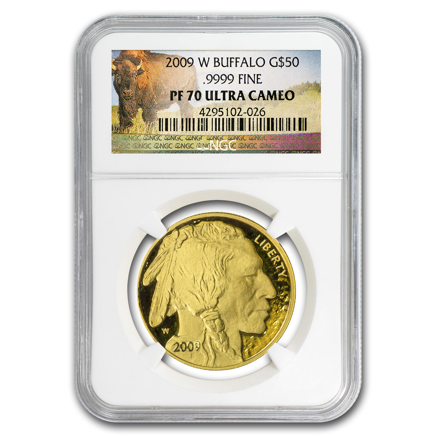 2009-W 1 oz Proof Gold Buffalo PF-70 NGC (Buffalo Label)