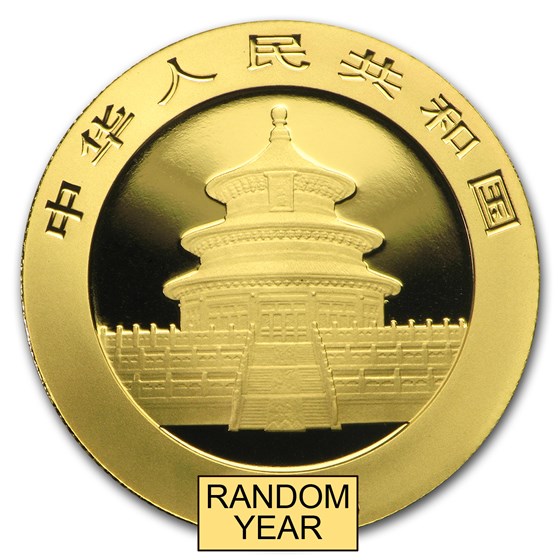 China 15 gram Gold Panda BU (Random Year, Not Sealed)