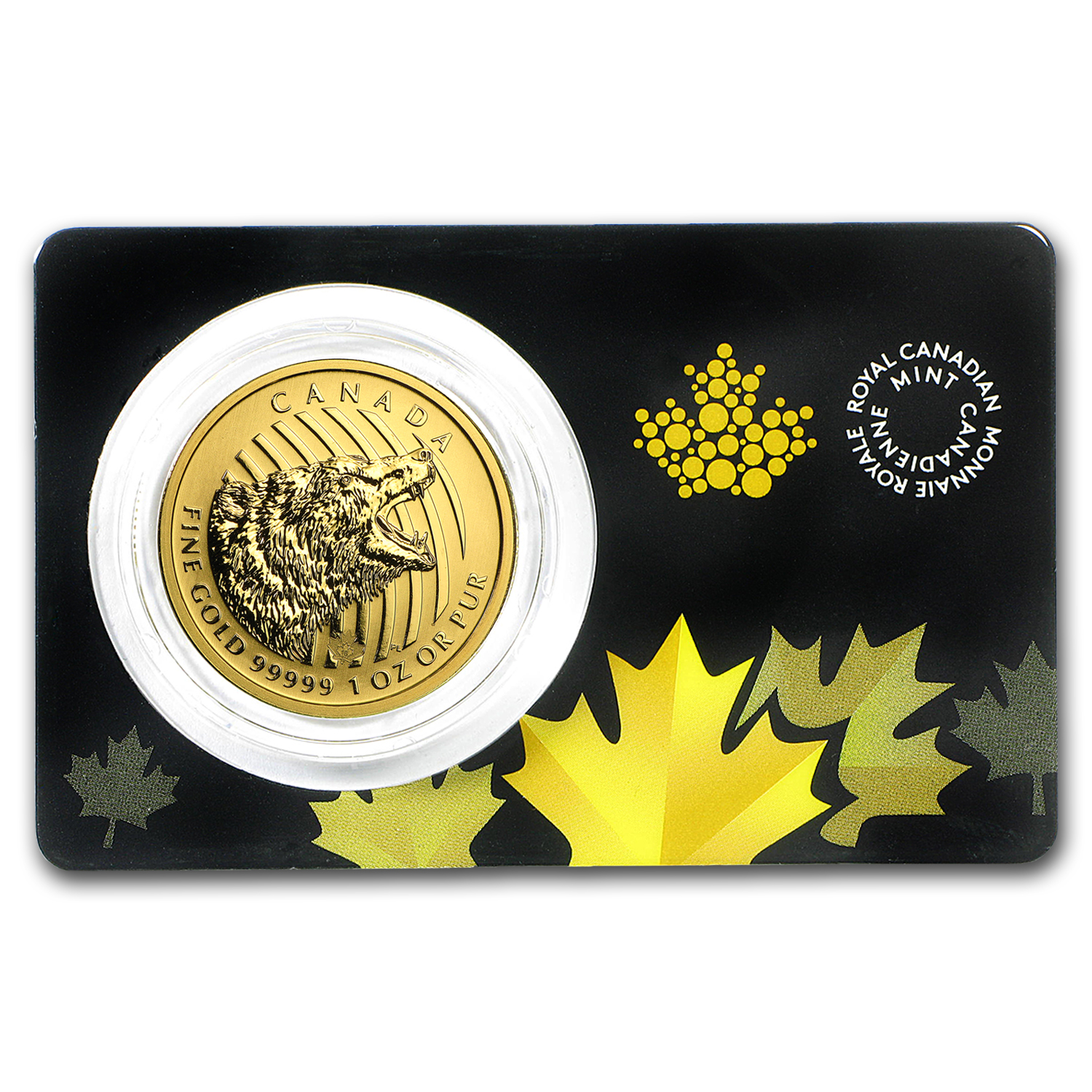 2016 Canada 1 oz Gold Roaring Grizzly Bear .99999 BU (Assay Card)