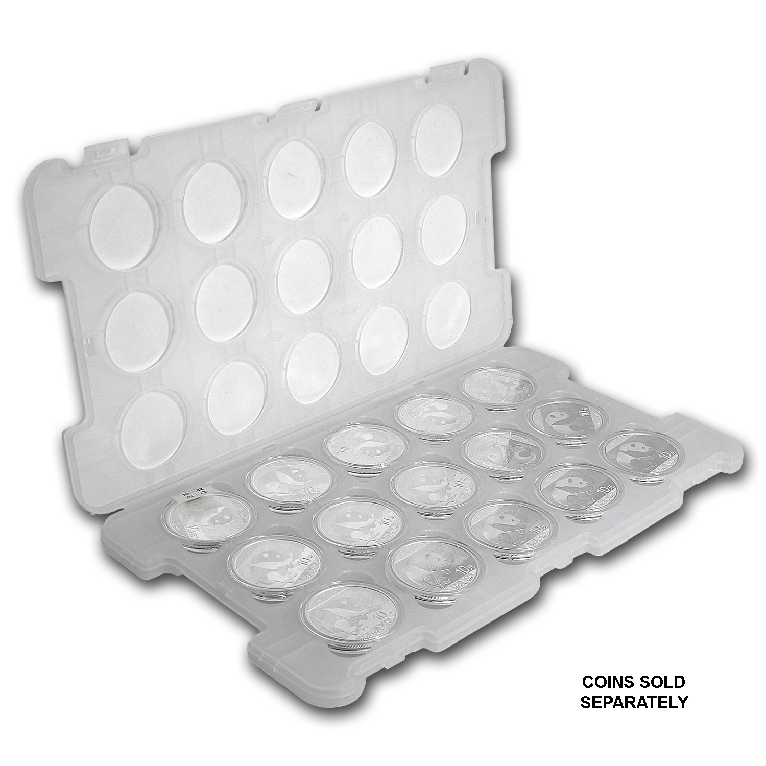 15-Coin Tray for 30 gram/1 oz Silver Chinese Panda Coin 15-Coin Tray for 30 gram/1 oz Silver Chinese Panda Coin